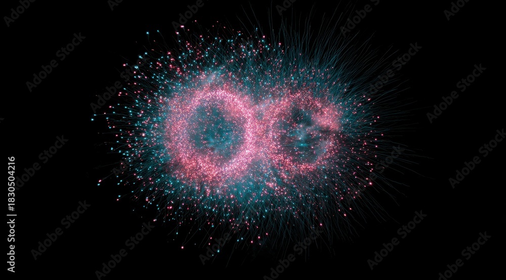 Fototapeta premium A colorful explosion of fireworks in the sky