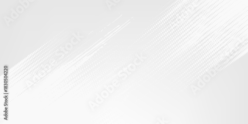 Dot white gray wave light technology texture background. Abstract big data digital  halftone