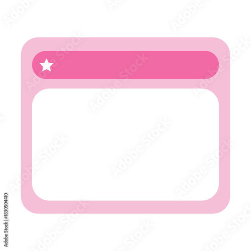 Text Box icon element for UI, Web, message banner in flat color vector illustration for Mockups