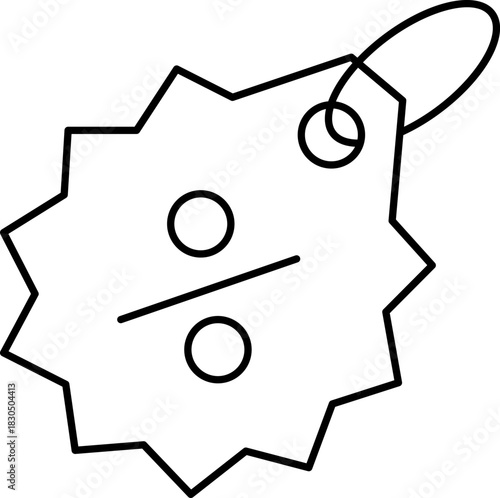 Clean Outline Discount Sale Price Tag Icon