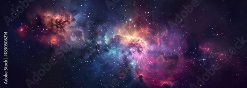 Celestial Tapestry: An Enthralling Cosmic Display showcasing the ethereal beauty and boundless wonders of the universe. 