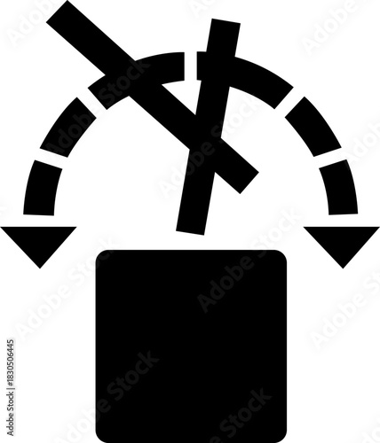 Do not roll. Prohibition of cargo movement by rolling. Protection of contents from damage that may occur when rolling. Warning symbol. Marking on packaging. Transport sticker. Don't roll.