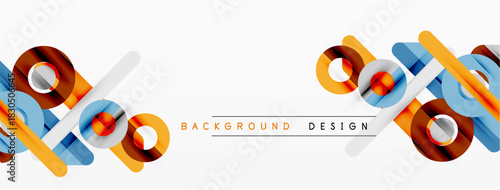 Abstract geometric shapes, vibrant colors, modern design elements. Clean lines, minimalist style, suitable for backgrounds.