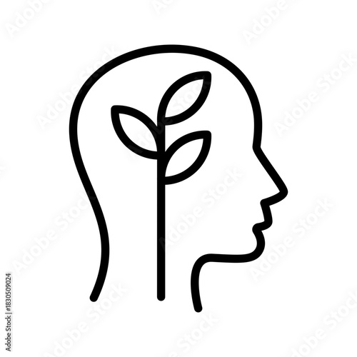 Outline Personal Growth Development Progress Line Icon
