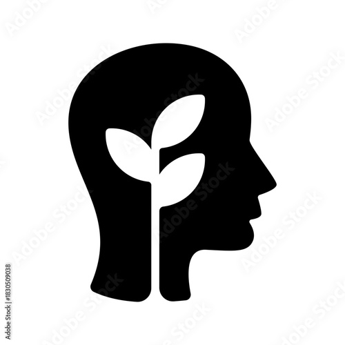 Personal Growth Development Progress Flat Black Icon
