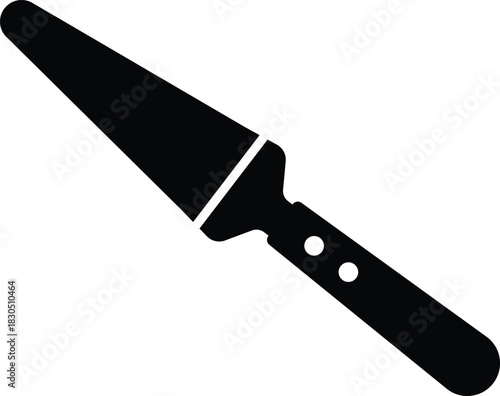 Pie Server Silhouette. Black and White Icon Design Elements on Isolated White Background