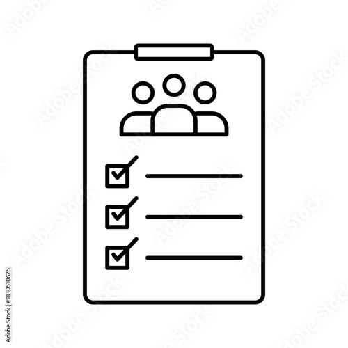 Lineart attendance list register student checklist class document.
