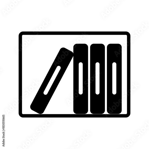 Flat icon library bookstore education knowledge university learning book.
