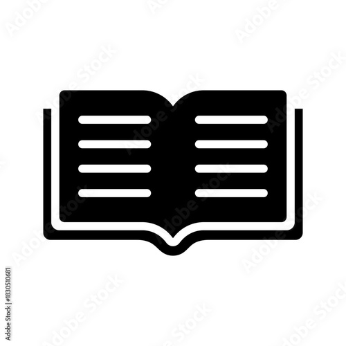 Education book and university learning resource icon.
