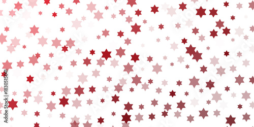 Light Red vector template with sky stars. Blurred decorative design in simple style with stars. The pattern can be used for new year ad, booklets.