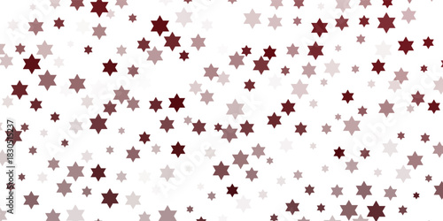 Light Red vector template with sky stars. Blurred decorative design in simple style with stars. The pattern can be used for new year ad, booklets.