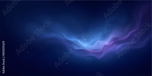 Abstract nebula in deep space with purple and blue hues
