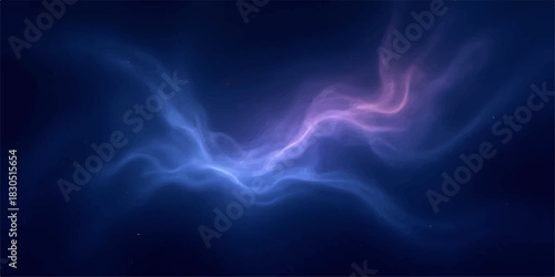Abstract nebula cloud with blue and pink light energy illustration