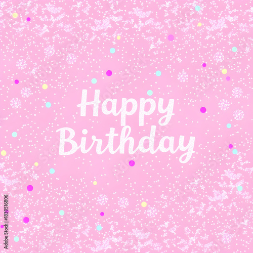 Cute abstract multicolor pastel pink glitter sparkle confetti background for happy birthday party invite, princess little girl rainbow, fun girly unicorn pony kid pattern