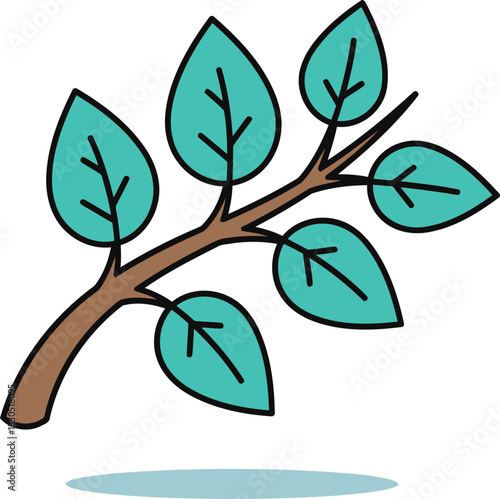 Discover nature's charm with a verdant tree branch displaying delicate leaves against a bright sky