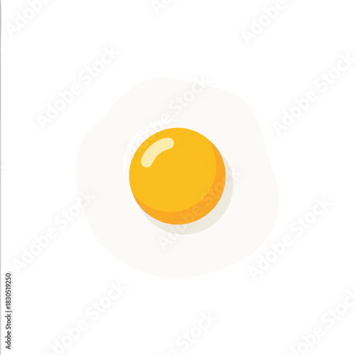Simple Fried Egg Illustration for Breakfast
