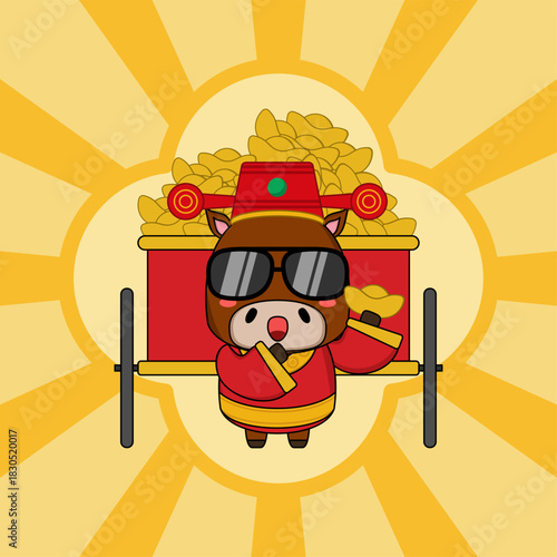 a cartoon horse vector illustration. Eps 10.