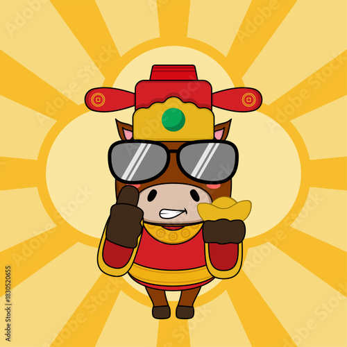 a cartoon horse vector illustration. Eps 10.