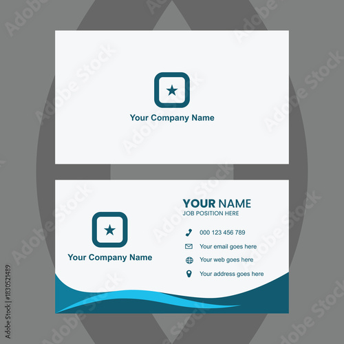 Modern business card template for corporate branding with logo placeholder for a sleek professional impression ready to customize and elevate your brand identity