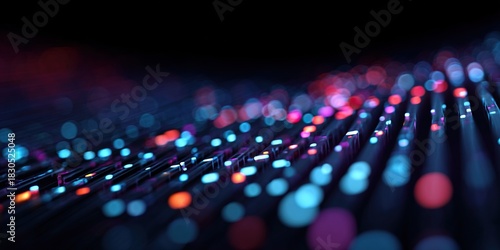 Digital background for tech, AI, data, audio, graphics, etc.