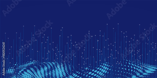 Vector circuit and halftone concept for technology background