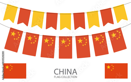Chinese national flag bunting decorations for patriotic events