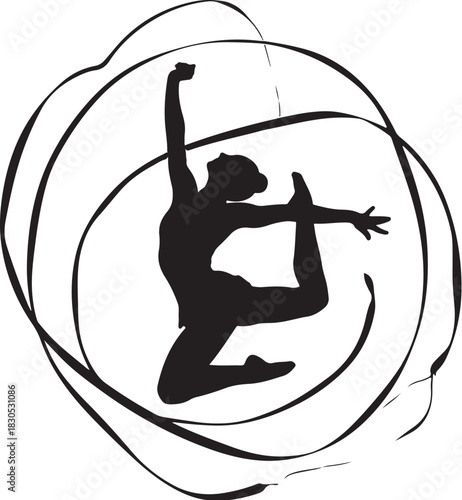 rhythmic gymnast vector
