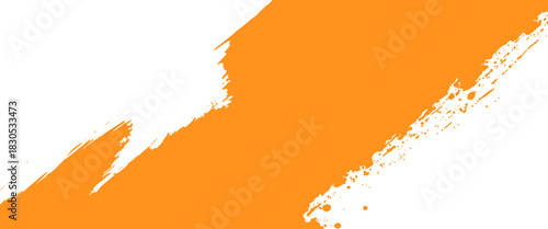 Vector hand painted gold stroke of paint isolated on transparent background