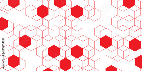 Geometric abstract hexagon technology background.. Abstract honeycomb background.. Vector illustration of hexagons pattern, Creative idea for medical technology or science design.