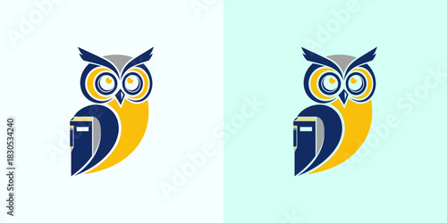 Stylish Owl Logo Design Modern Geometric Illustration