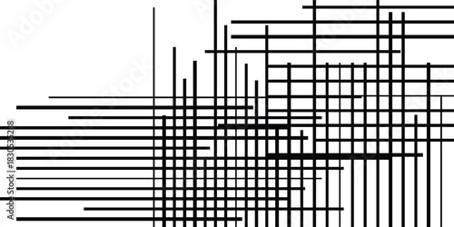 Black radial comics style lines isolated on white background. speed abstract. Vector illustration