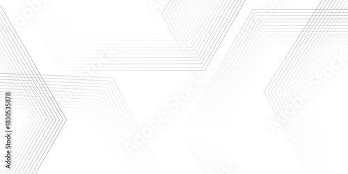 Abstract white hexagonal geometric background with shadow. white background Futuristic blue neon honeycombs. Modern technology design. Vector illustration.	