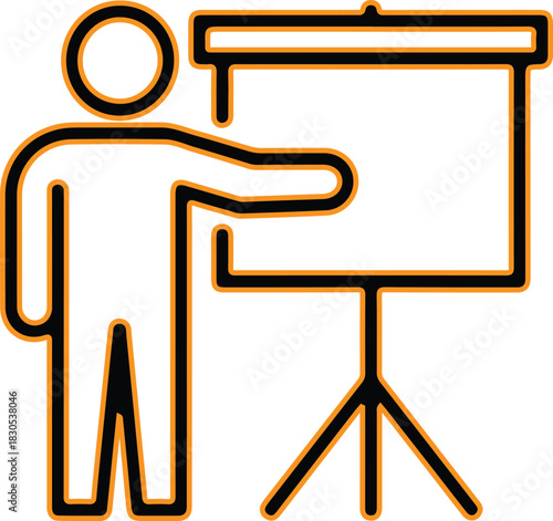 Person presenting at a whiteboard during a business meeting