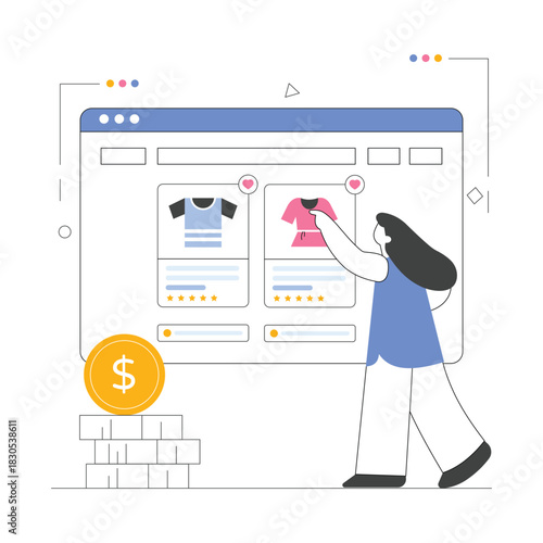  E-commerce Marketing Vector Illustration EPS 10 File