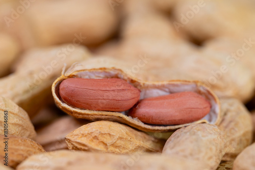 Erdnüsse in einer Nahaufnahme