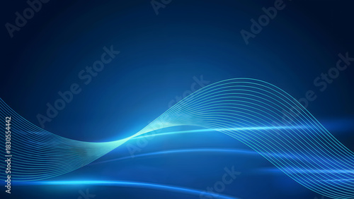 Wallpaper Mural Stunning modern blue background with dynamic lines for technology or corporate design projects Torontodigital.ca