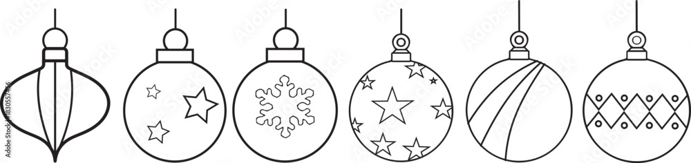 Fototapeta premium set of christmas balls ,christmas balls set ,christmas, ball, decoration, holiday, celebration, ornament, xmas, winter, sphere, year, object, new, vector, december, isolated, shiny, silver, blue, seas