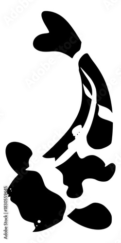 Koi carp - minimalist silhouette