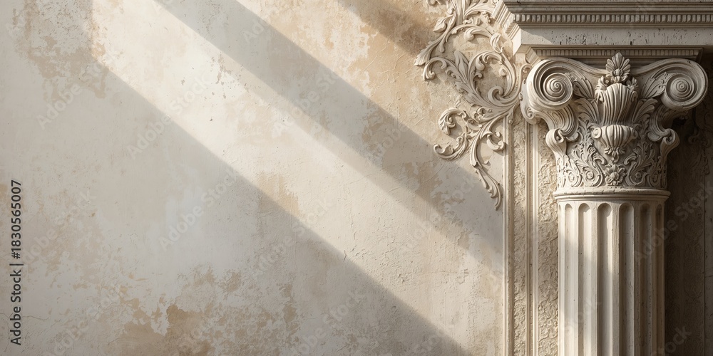 Fototapeta premium Light blue curtain filtering sunlight in a home or office interior, serving as a window treatment for glare reduction