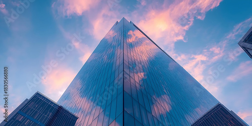 Sunset Reflections on Glass Skyscraper