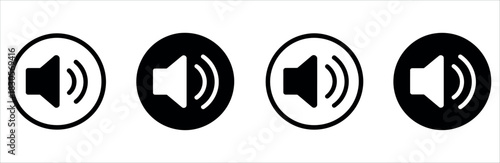 Sound volume control icons conveying audio settings, perfect for apps, websites and presentations needing adjustable sound levels and mute options.