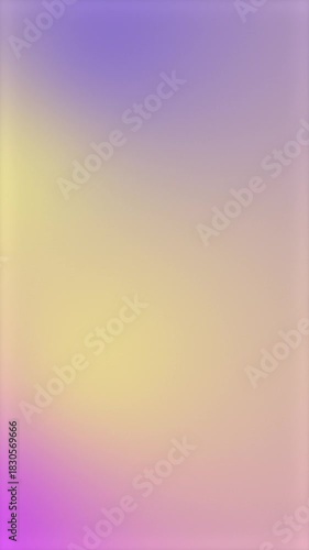 Soft violet, yellow and pink gradient. Warm pastel abstract animated background for social media and motion graphics