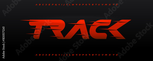 Speed Race Font Logo Alphabet Vector Bold Dynamic Letters Set Modern Typography, Creative Typographic Design for Racing Title Text, Typo Poster Headline, Type Logotype, Sport Fonts. Vector Typeface