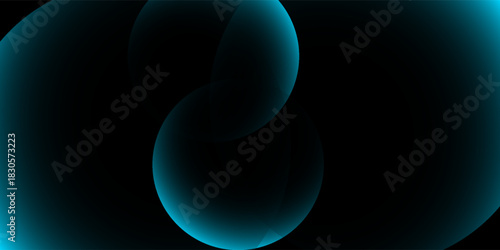Blue planet Neptune, silhouette on a black background. 3d rendering