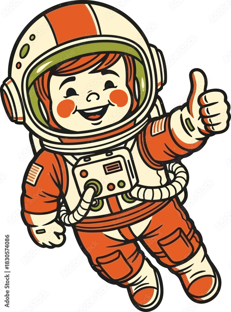 Fototapeta premium the space explorer on white background