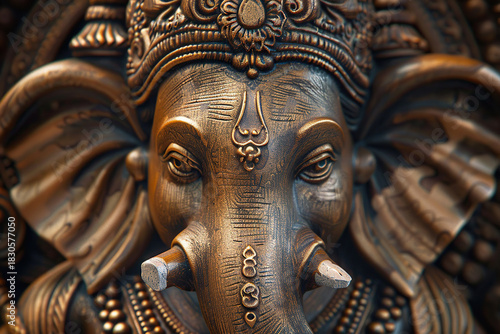 Wallpaper Mural Bright holiday composition for happy Ganesh Chaturthi, abstract vivid composition consists of fictional unreal fantastic vision on background Torontodigital.ca