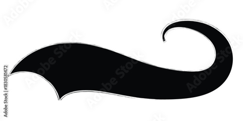 Swash and swooshes tails icon, Typography font curve tail, Text swooshes collection, Calligraphic swoosh tail set, Texting letters tail for lettering or baseball club. Typographic swash swooshes tails