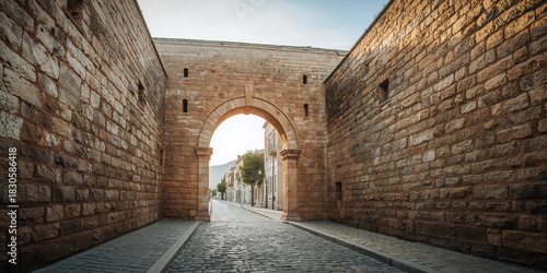 Fototapeta Naklejka Na Ścianę i Meble -  Vintage typewriter with printed text, emphasizing tactile writing process, suitable for editorial header backgrounds