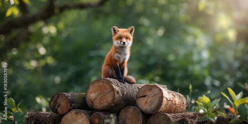 Naklejka premium Ecoduct over expressway, designed to facilitate wildlife movement and reduce animal-vehicle collisions