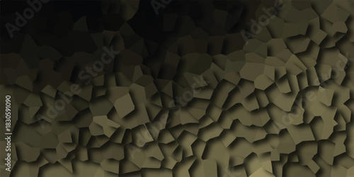 Abstract geometric mosaic pattern with a dark gradient transitioning from light olive green to deep brown, creating a textured, low-poly dimensional effect